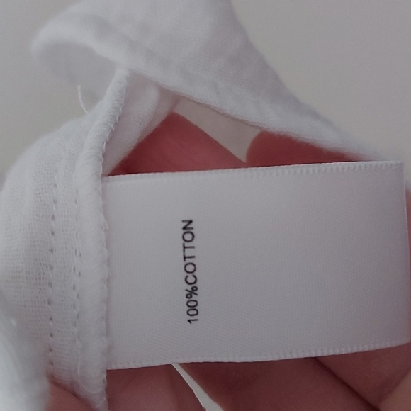 NWT Joie White Cotton Gauze Button Front Wide Strap Tank Top Size Medium - Picture 5 of 6